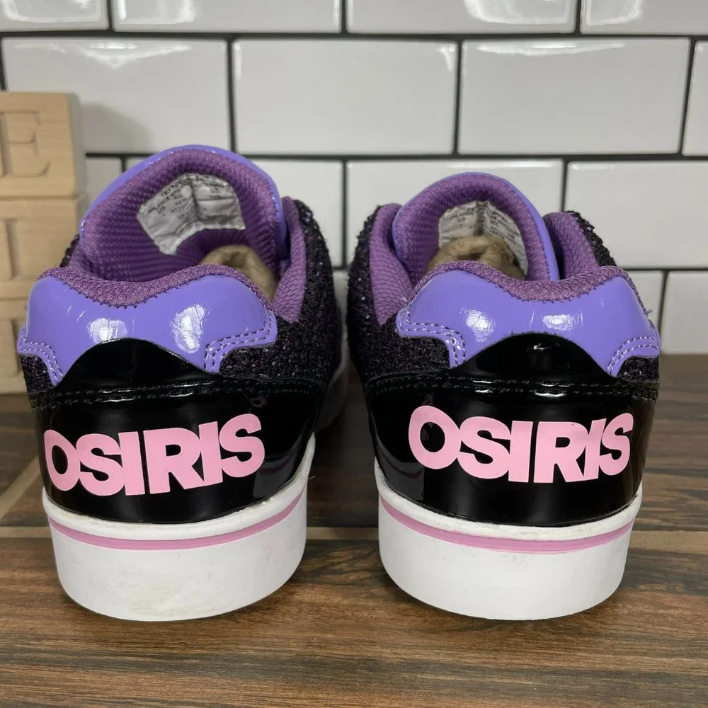 Osiris Coletta Youth Girl's Size 1 Shoes Purple Mesh Low Top Skater Sneakers